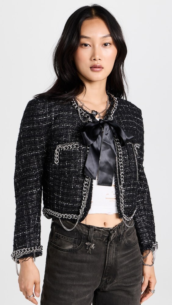 

Куртка R13 R13 Square Shoulder Tweed, черный