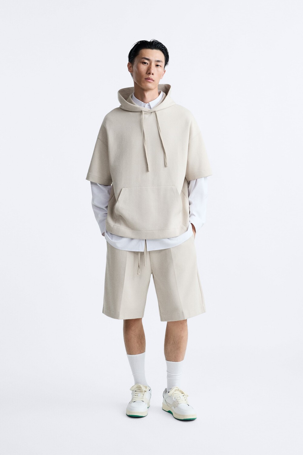 

Худи большого размера Zara, серый