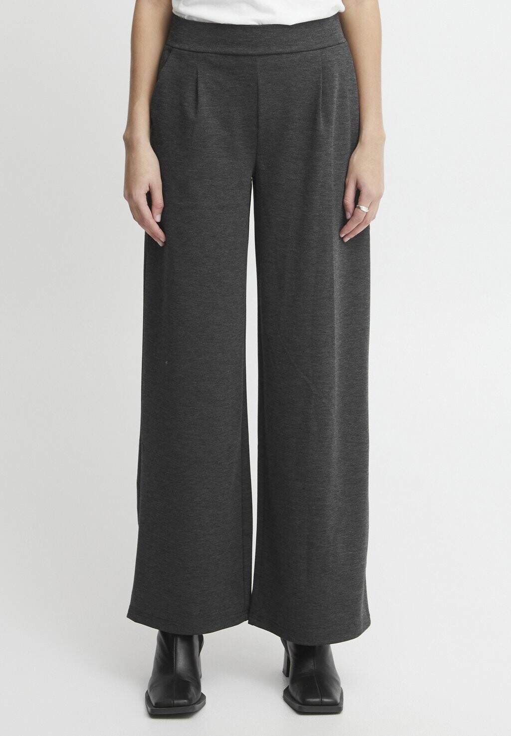 

Брюки Wide ICHI, цвет dark grey melange