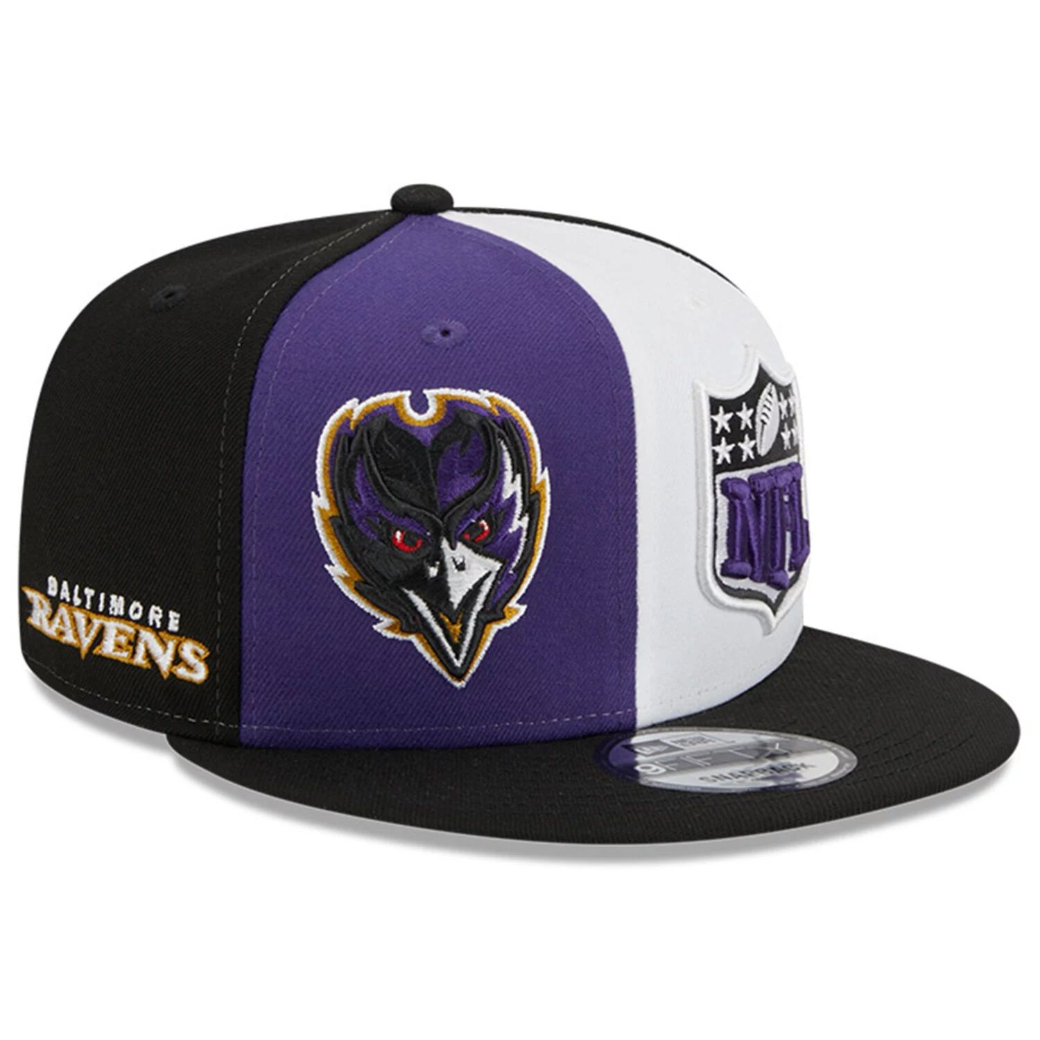 

Мужская кепка New Era фиолетового/черного цвета Baltimore Ravens 2023 Sideline 9FIFTY Snapback