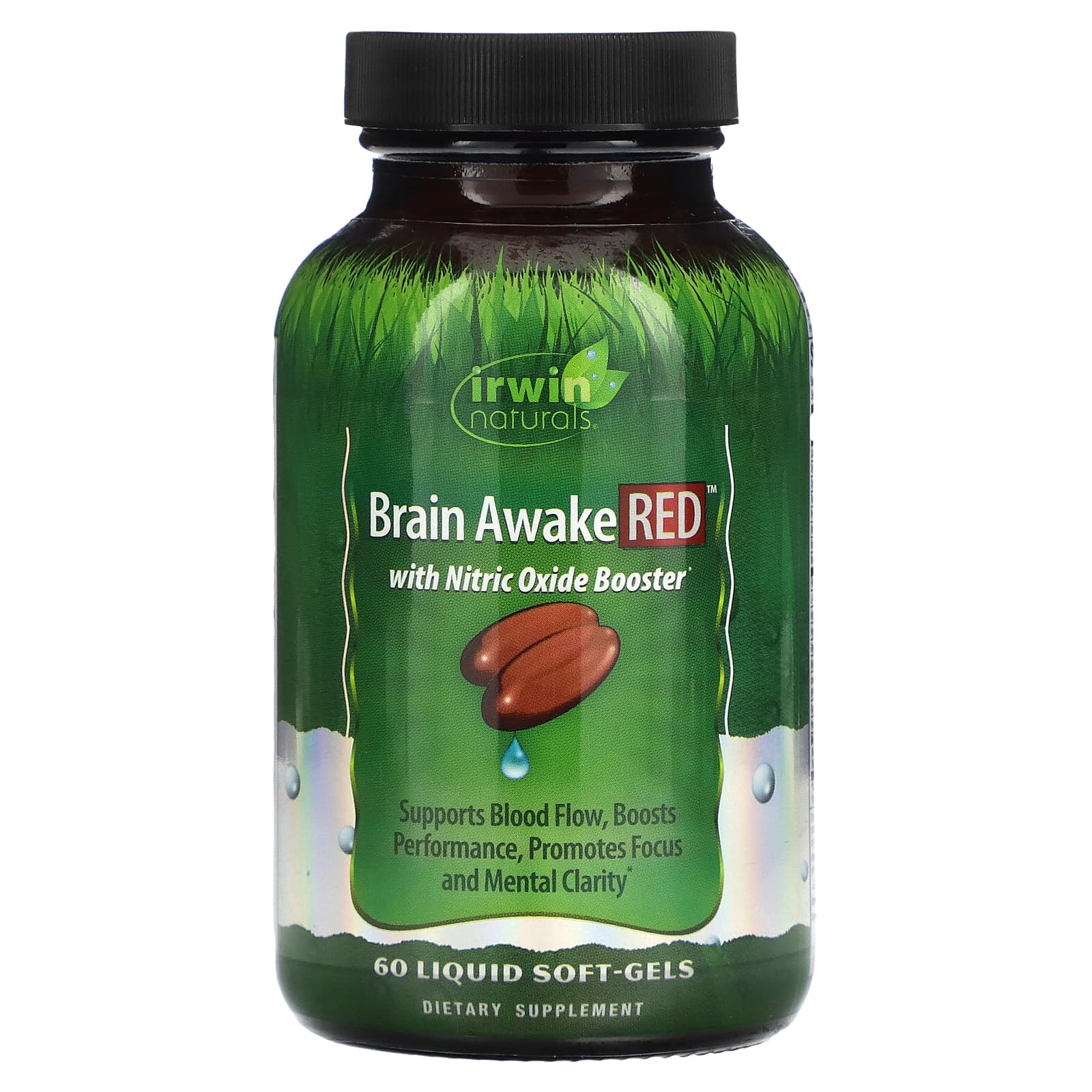 Irwin Naturals Brain Awake Red 60 жидких мягких таблеток irwin naturals triple source magnesium ашваганда 60 мягких таблеток