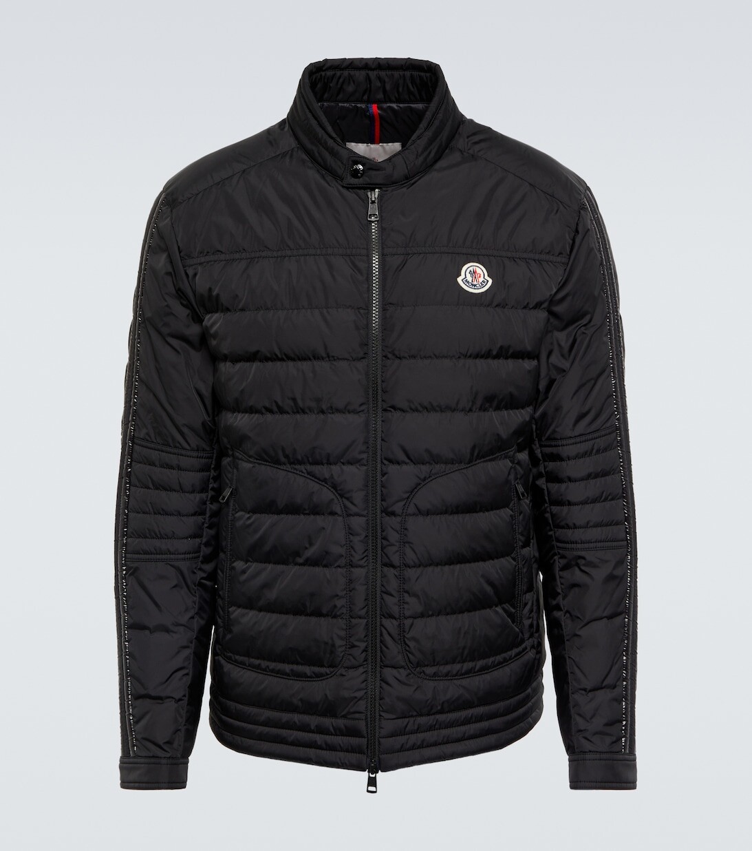 

Утепленная байкерская куртка Moncler, черный