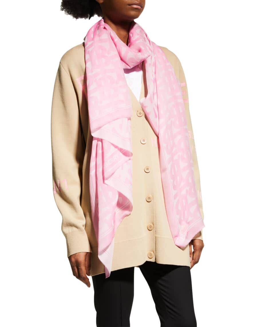 

Жаккардовый шифоновый шарф TB Burberry