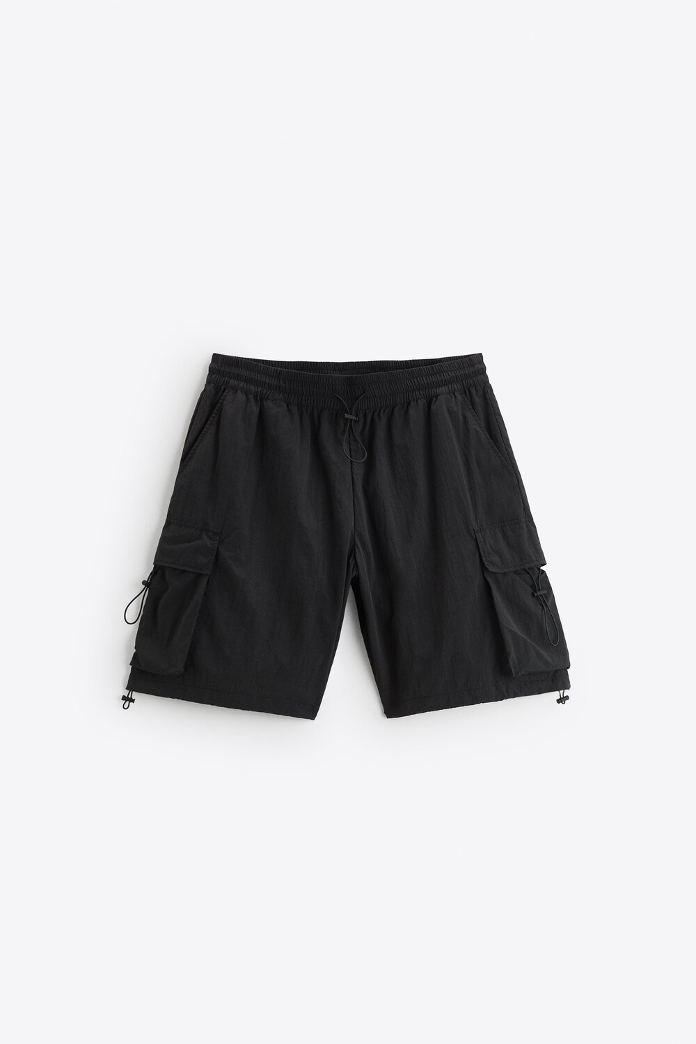 

Шорты-бермуды technical cargo Zara, черный