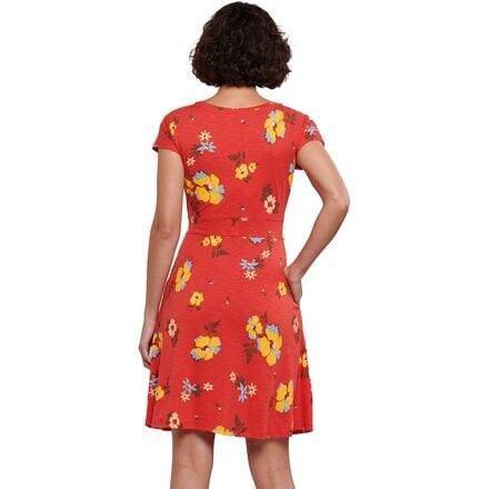 

Платье-рубашка с короткими рукавами и запахом Cue женское Toad&Co, цвет Winterberry Floral Print
