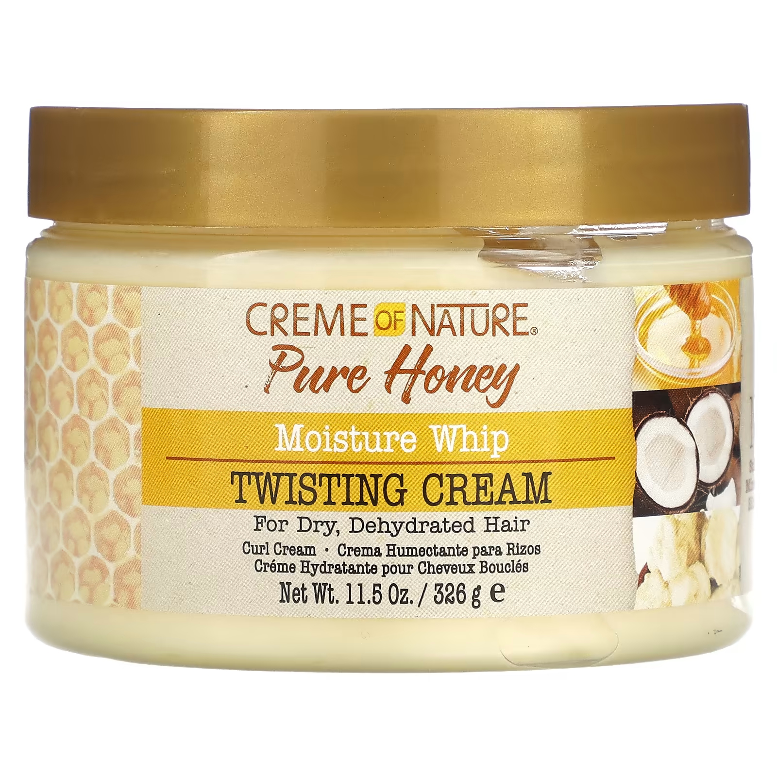 Pure Honey Moisture Крем для кнута для скручивания, 11,5 унций (326 г) Creme Of Nature мусс для завивки волос creme of nature pure honey moisture