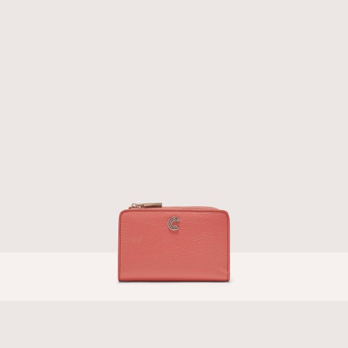 

Маленький кошелек из блестящей кожи с тиснением козы Coccinelle MYRINE SHINY GOAT, красный