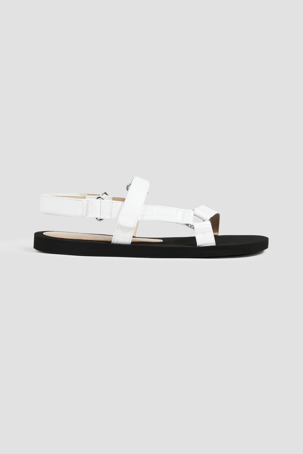 

Босоножки Vail из кожи с тиснением под крокодила Stuart Weitzman, белый