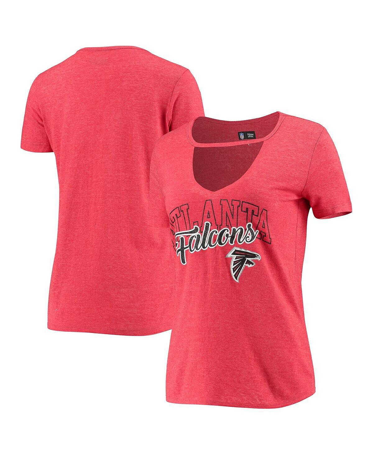 

Женская футболка 5th & Ocean by Heathered Red Atlanta Falcons с блестящим колье и футболкой из трех смесей New Era