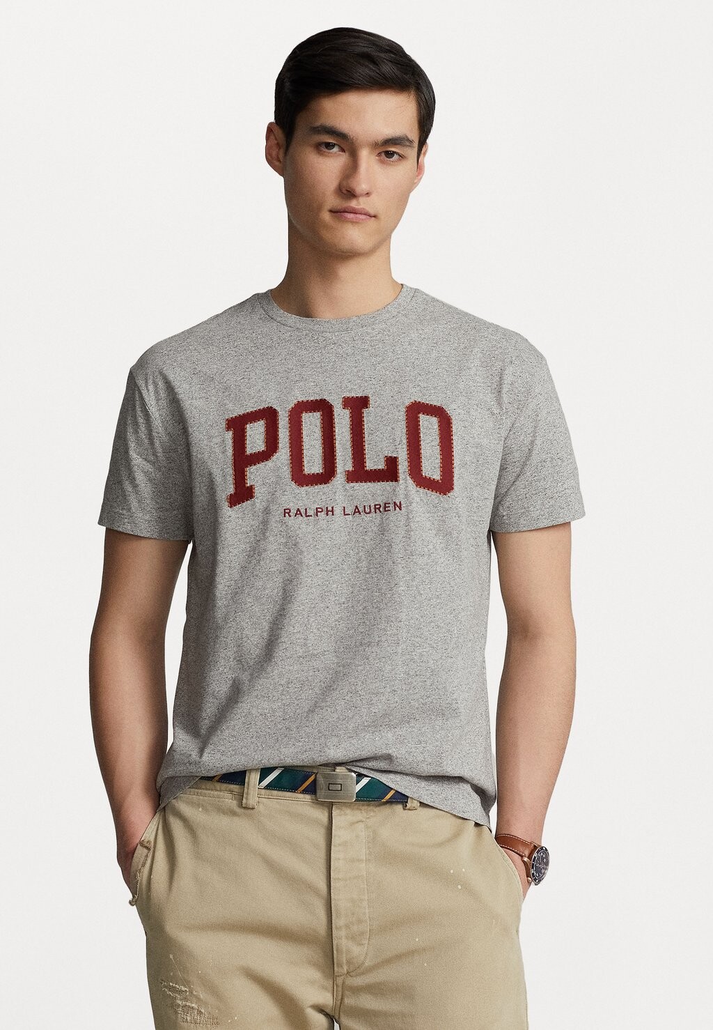 

Футболка с принтом КОРОТКИЙ РУКАВ Polo Ralph Lauren, темный винтажный вереск