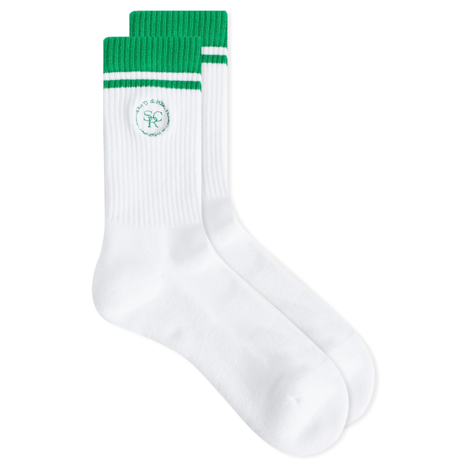 

Носки Sporty & Rich Srhwc Embroidered Socks, цвет White & Verde