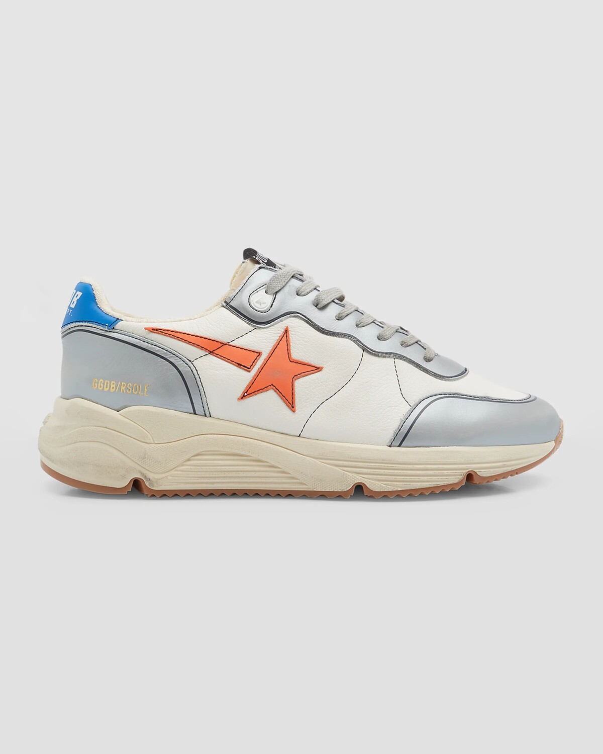

Мужские кожаные кроссовки для бега на подошве Golden Goose, белый/серебряный