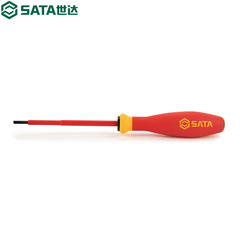 SATA 61315 G серия, трехцветная отвертка с изолированной ручкой 6,5*150 мм