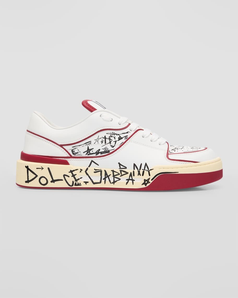 

Мужские кожаные низкие кеды New Roma Graffiti Dolce&Gabbana