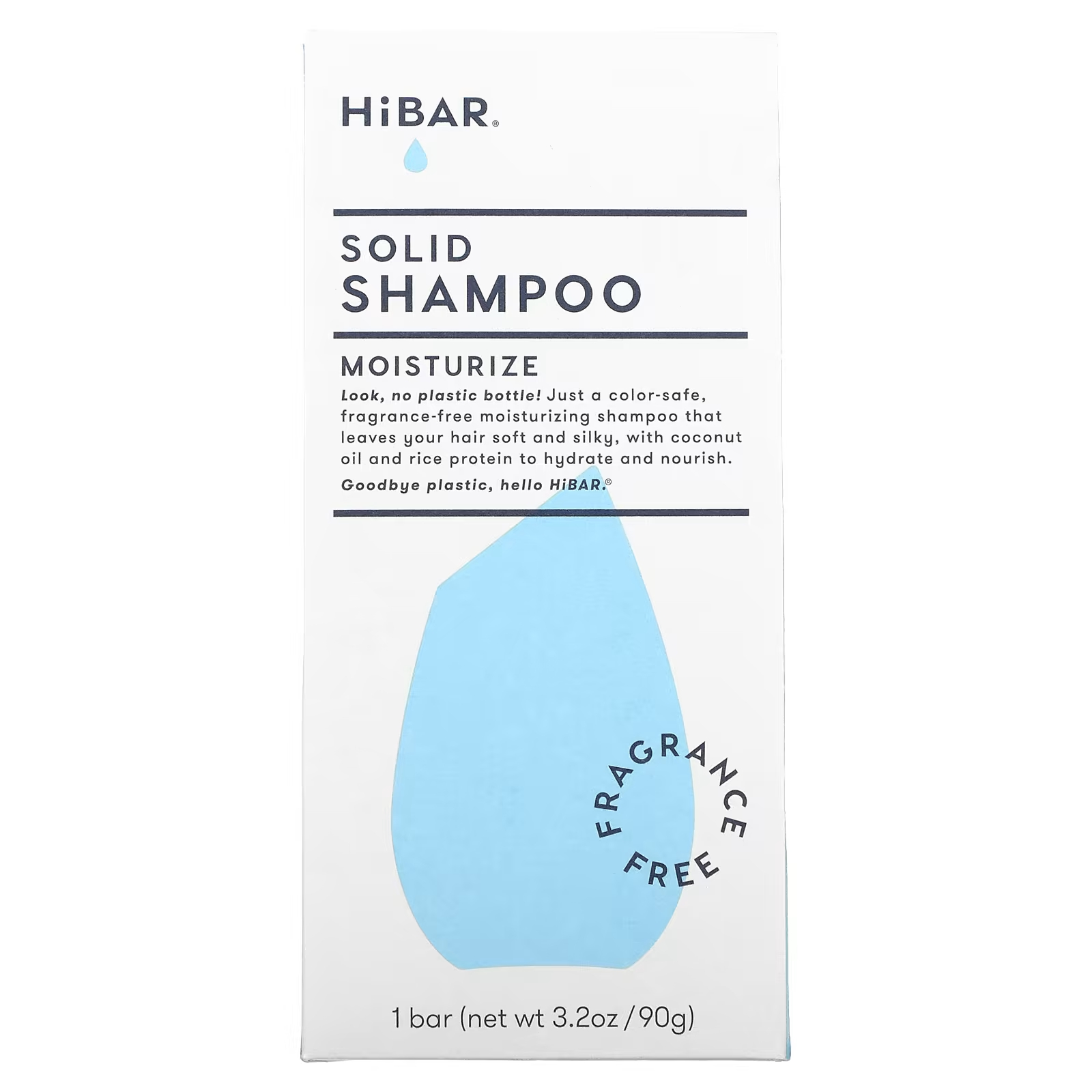 Твердый шампунь HiBar без ароматизаторов, 90 г hibar твердый шампунь для локонов 1 шт 90 г 3 2 унции