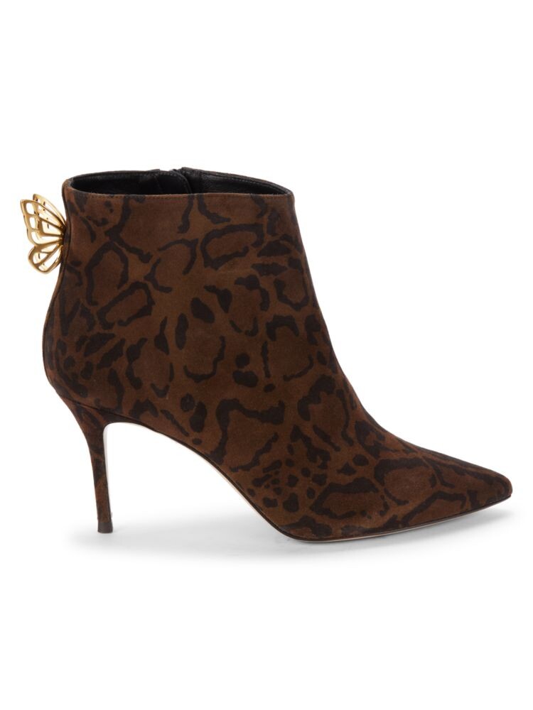 

Замшевые ботильоны Mariposa с леопардовым принтом Sophia Webster, цвет Leopard Suede, Коричневый