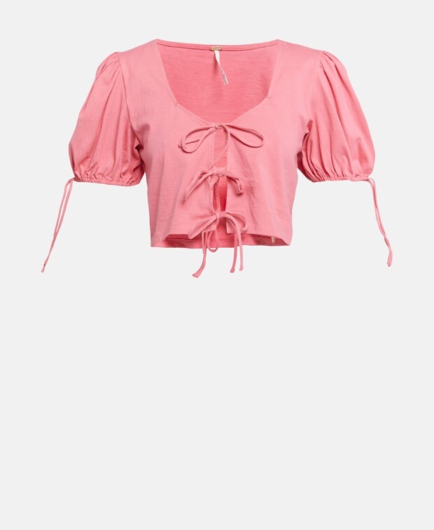

Укороченный топ Free People, античный розовый