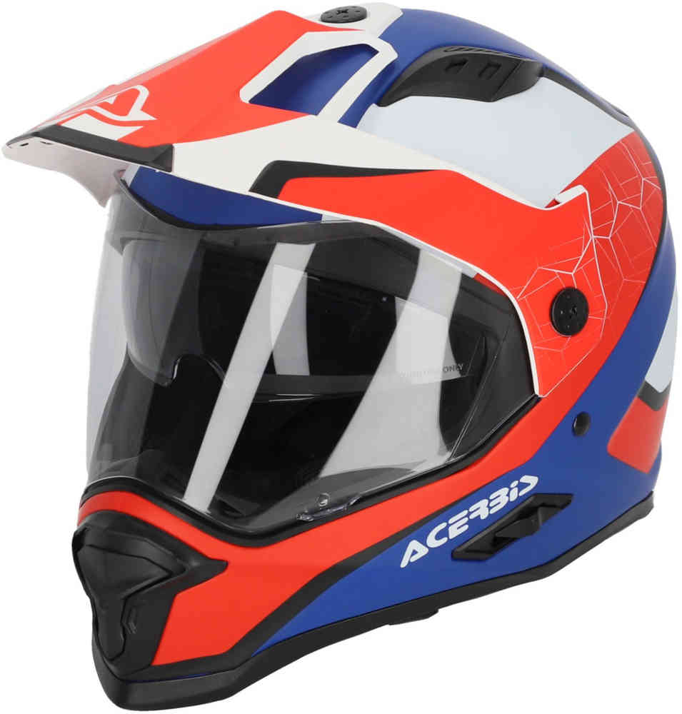 цена Реактивный шлем Acerbis, белый матовый/синий
