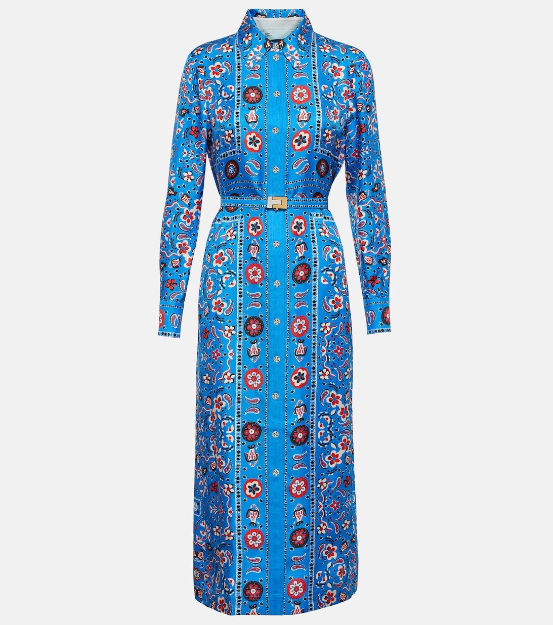

Платье миди из шелка с принтом TORY BURCH, разноцветный