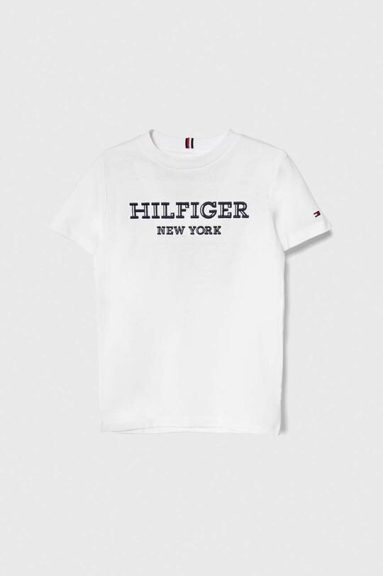

Детская хлопковая футболка Tommy Hilfiger, белый