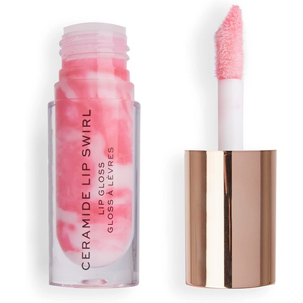 Lip Swirl Ceramine Gloss Блеск для губ Sweet Soft Pink 4,5 мл, Makeup Revolution блеск для губ ceramide lip swirl 4 5мл sweet soft pink