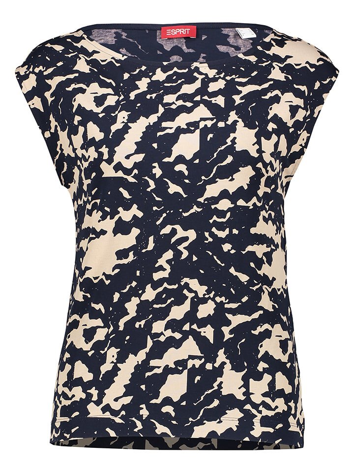 

Футболка ESPRIT, цвет dunkelblau/beige