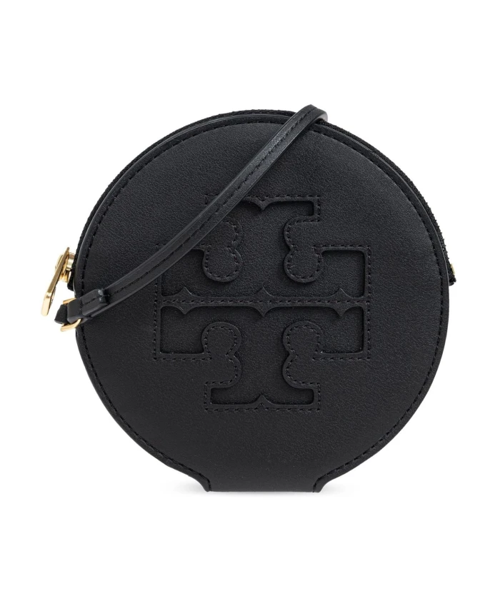 

Кожаный кошелек S с ремешком на запястье Tory Burch, черный