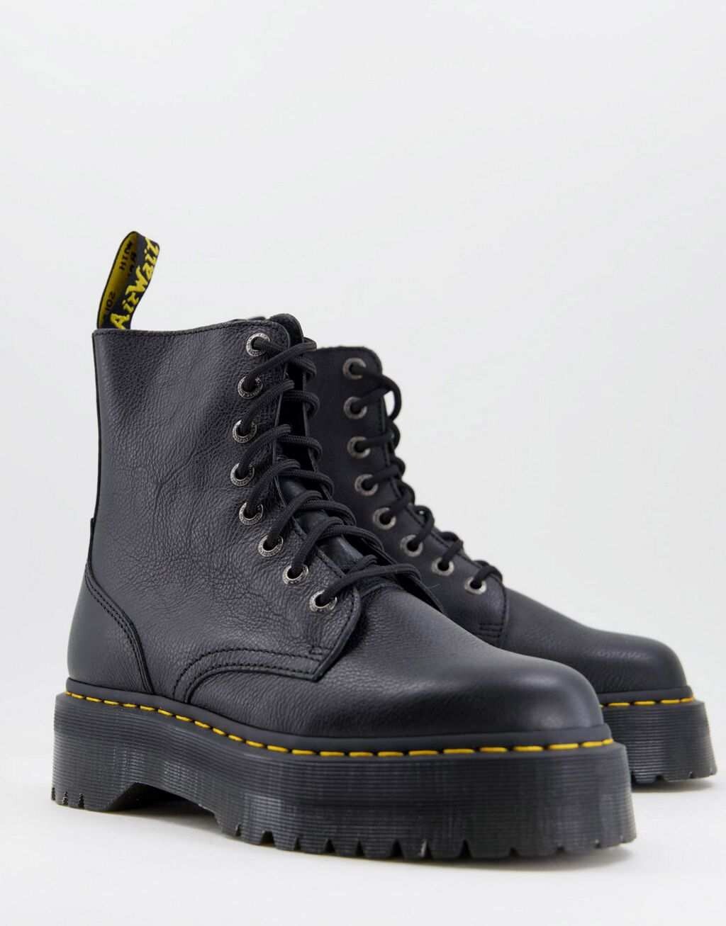 

Черные пизанские ботинки Dr Martens Jadon с 8 люверсами