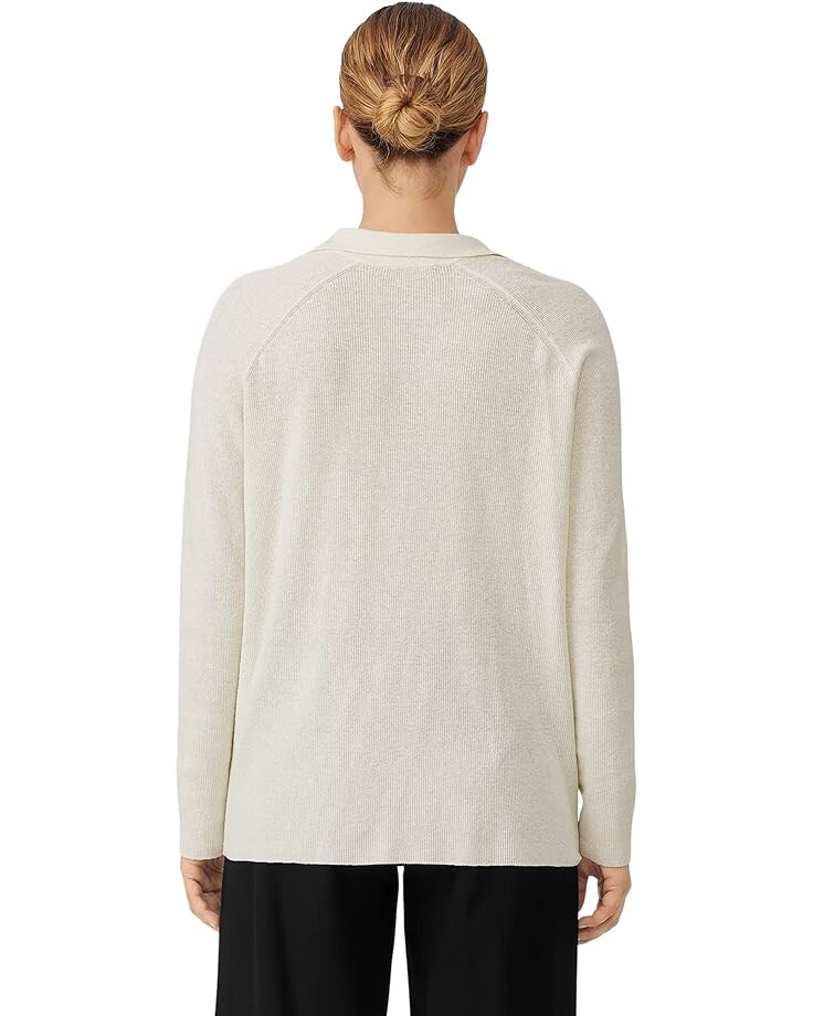 

Свитер Eileen Fisher Long Sleeve Pullover, слоновая кость
