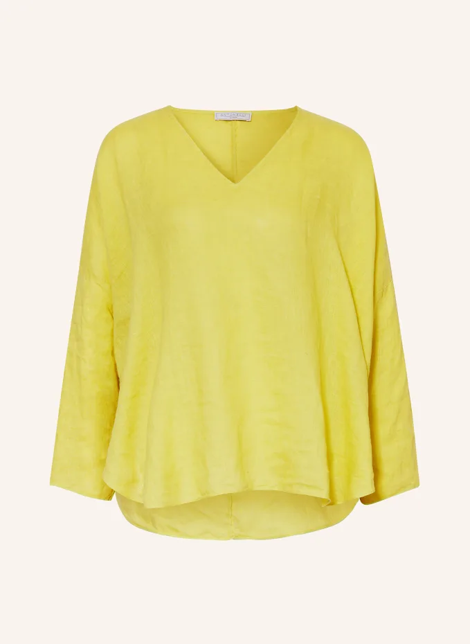 Блузка-рубашка bernard из льна Antonelli Firenze, желтый
