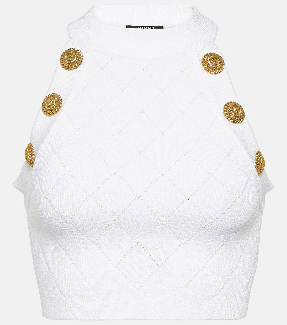 

Украшенная майка Balmain, белый