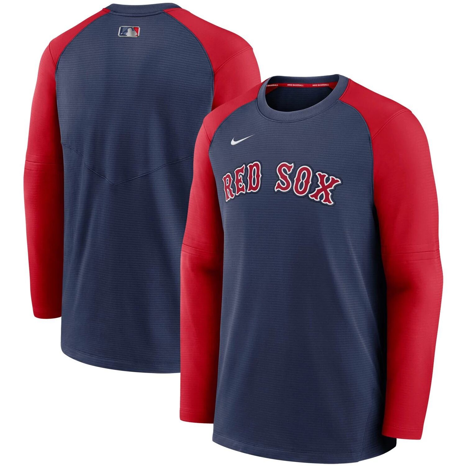 

Мужской темно-синий/красный пуловер с регланом Boston Red Sox Authentic Collection Pregame Performance, толстовка Nike