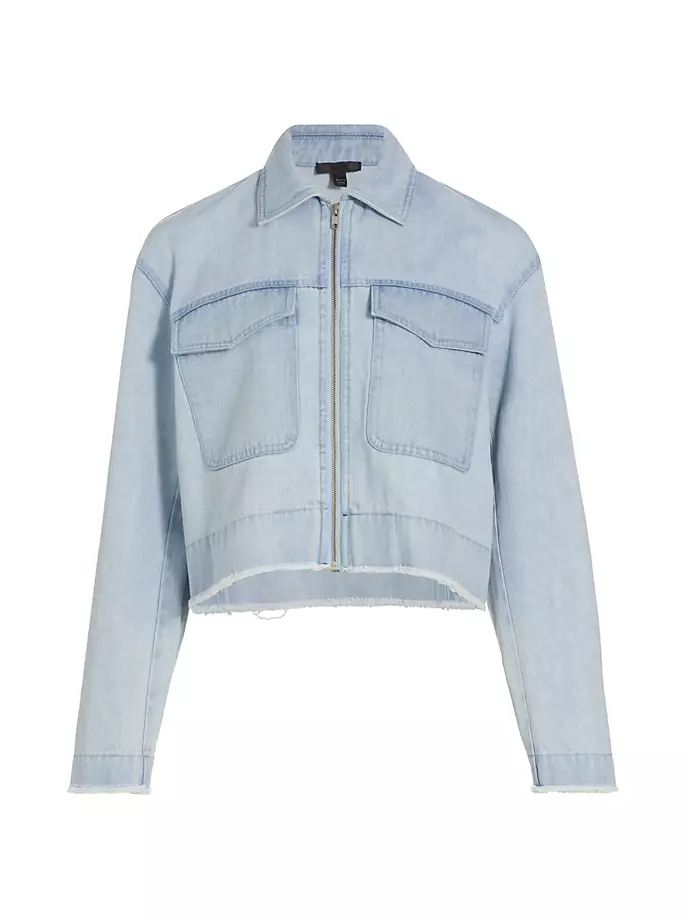 

Джинсовая укороченная куртка-рубашка Atm Anthony Thomas Melillo, цвет light denim
