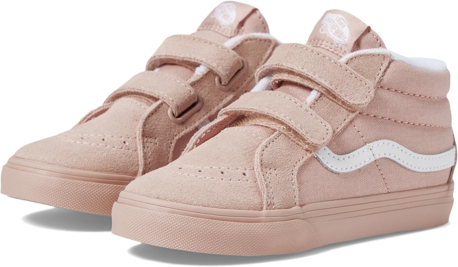 

Кроссовки Vans Kids Sk8-Mid Reissue V Double Hook and Loop Sneaker(Infant/Toddler) Vans, цвет Rose Smoke