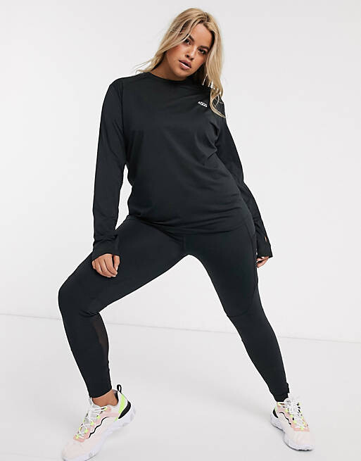 

Спортивный топ с длинными рукавами ASOS 4505 Curve Icon