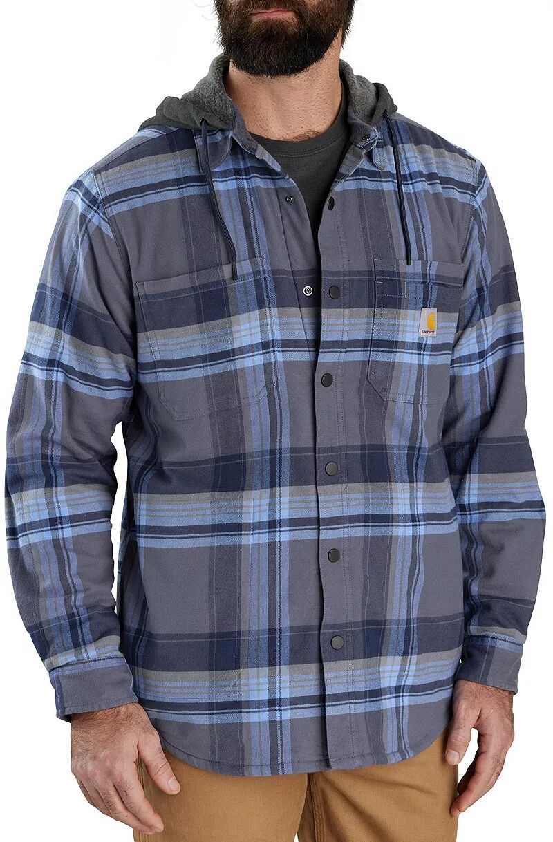 Мужская фланелевая куртка-рубашка с капюшоном Carhartt