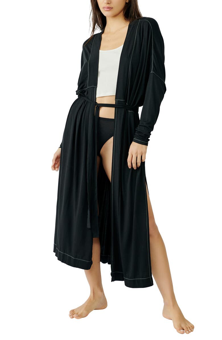 

Основное длинное одеяние FREE PEOPLE, черный