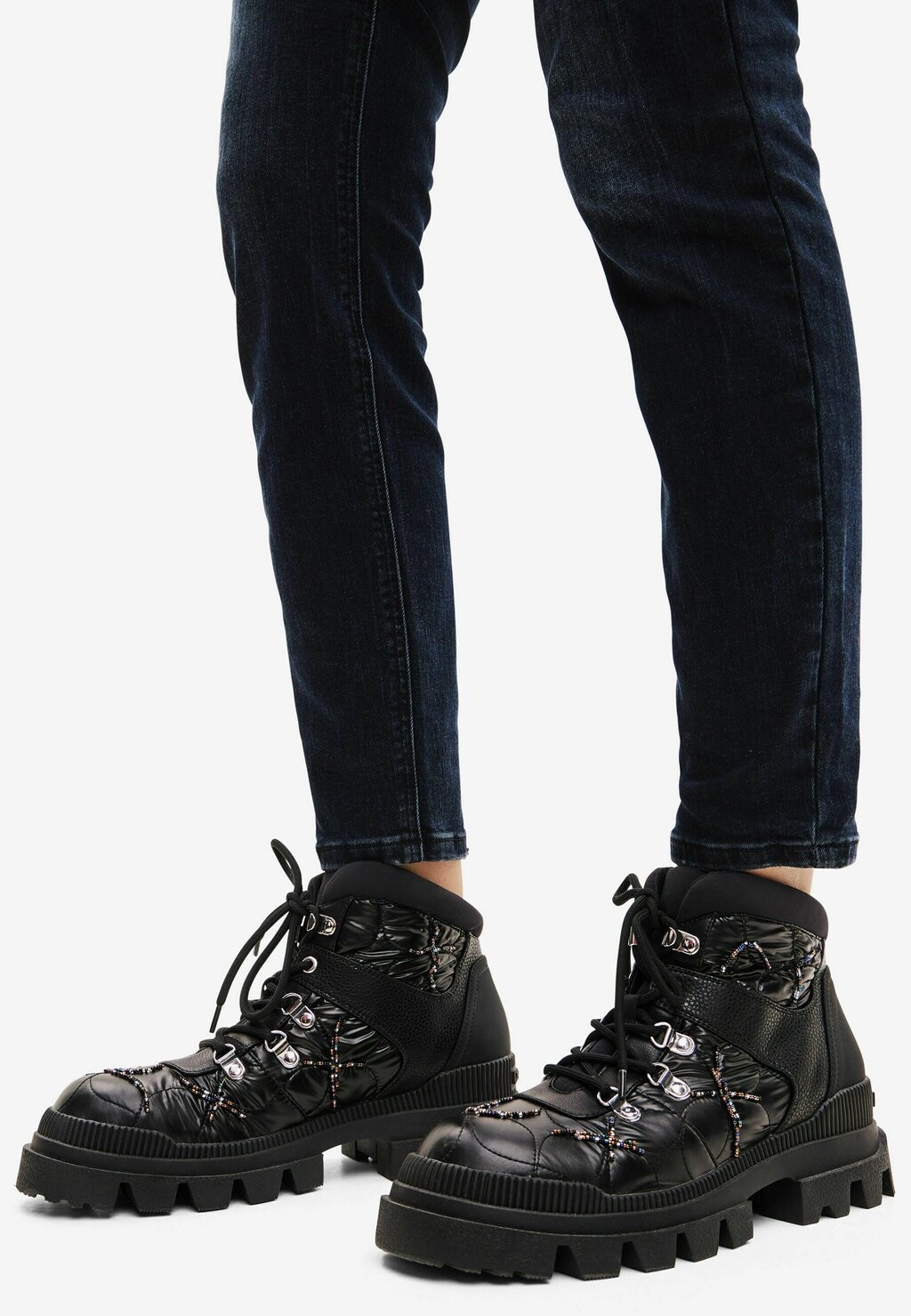 

Ботинки на платформе Desigual BEADED TREKKING, разноцветные