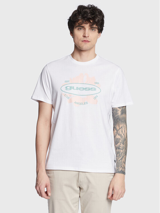 

Футболка узкого кроя Guess, белый