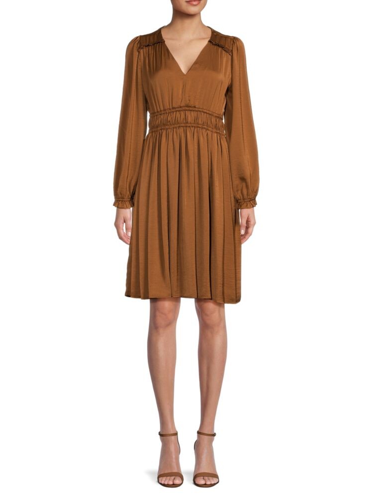 

Расклешенное платье с затянутой талией Tommy Hilfiger, цвет Hazelnut