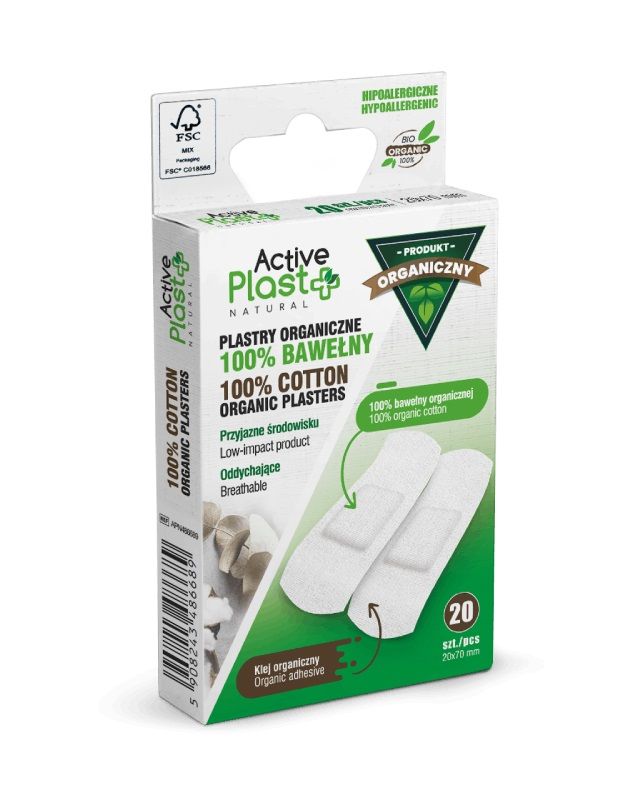 

Набор перевязочных пластырей Active Plast Natural Plaster BIO, 20 шт