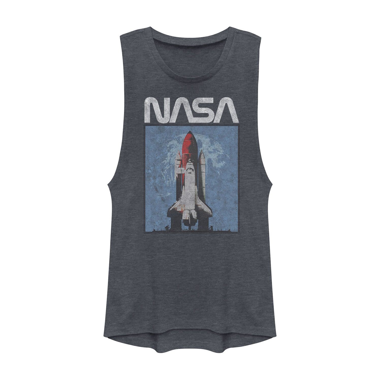 

Майка с мускулистым принтом для юниоров NASA с логотипом Shuttle Rocket Ship Licensed Character