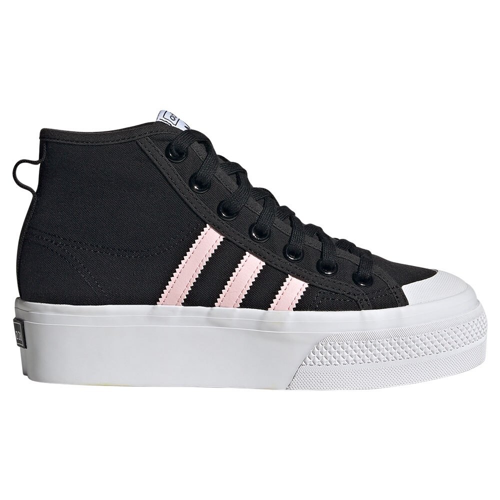 Кроссовки adidas Originals Nizza Platform Mid Junior, черный кроссовки nizza platform adidas originals бежевый