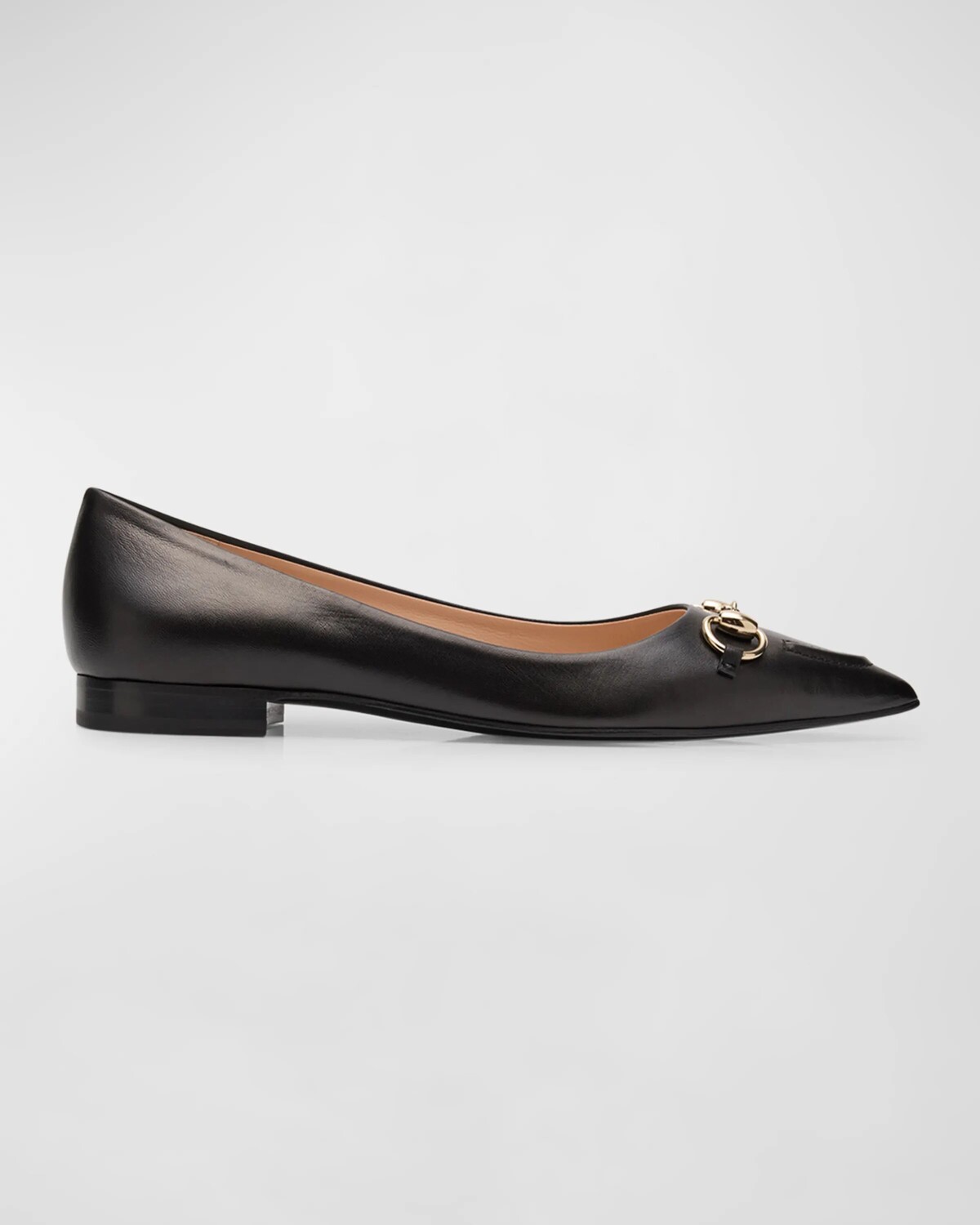 

Кожаные балетки Erin с пряжкой Horsebit Gucci, цвет Nero