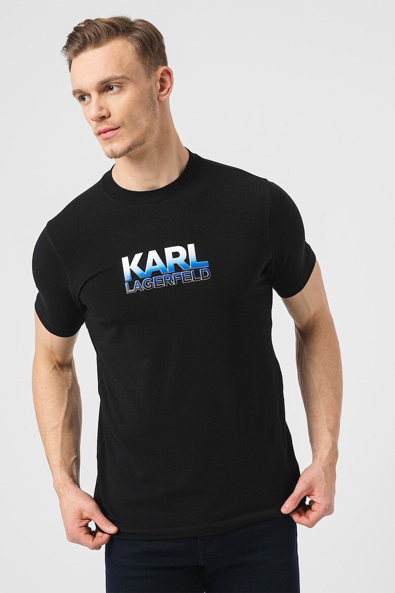 

Футболка с логотипами Karl Lagerfeld, черный