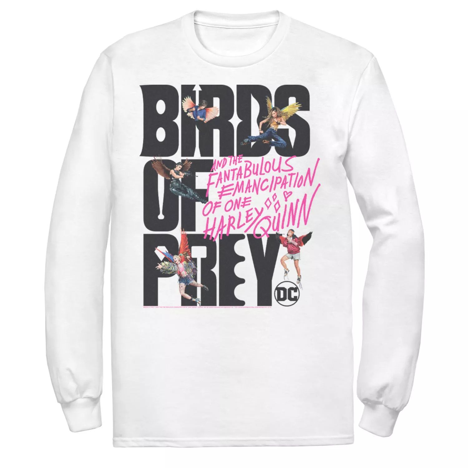 Мужская футболка с надписью «Хищные птицы» и коллажем DC Comics мужская футболка с текстовым логотипом хищные птицы dc comics