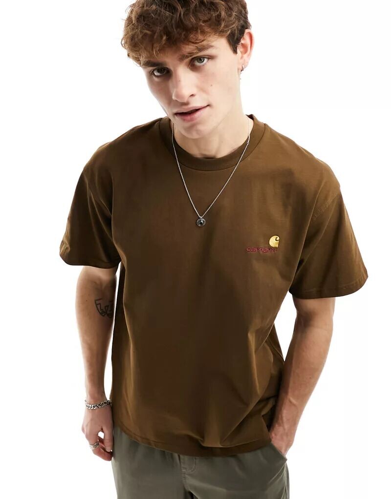 

Коричневая футболка Carhartt WIP American Script
