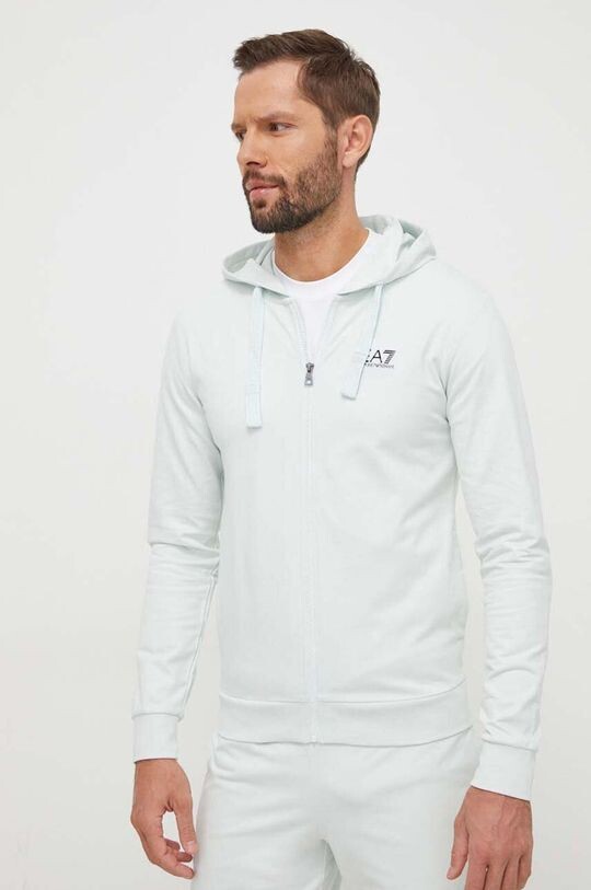 

Хлопковая толстовка EA7 Emporio Armani, бирюзовый, Зеленый, Хлопковая толстовка EA7 Emporio Armani, бирюзовый