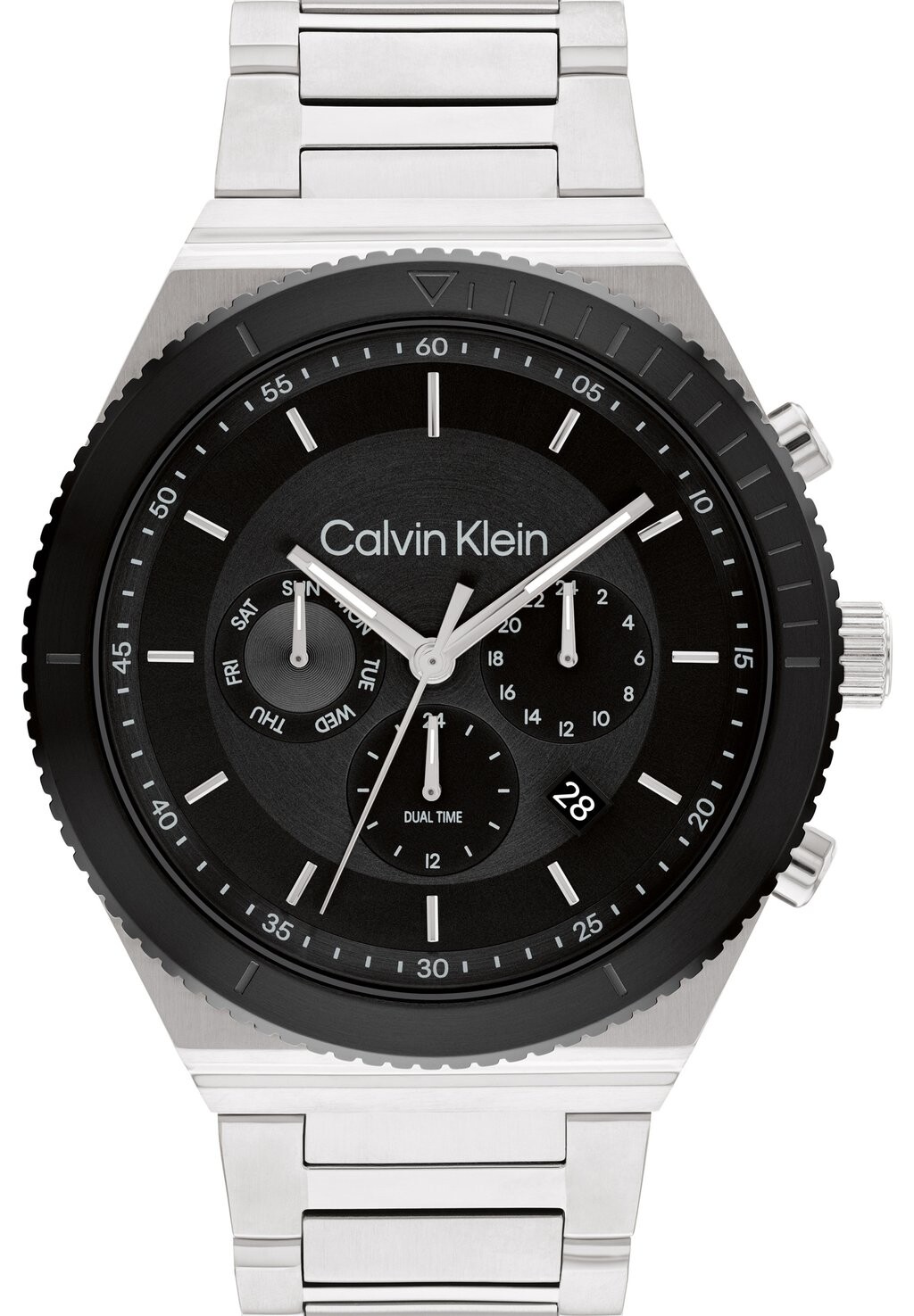 

Хронограф Calvin Klein, серебро черное черное серебро
