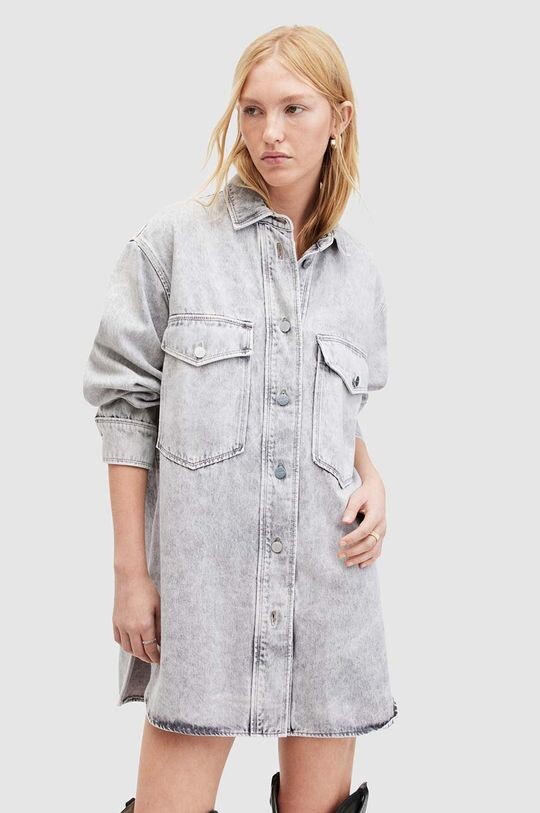 

Джинсовое платье Lily AllSaints, серый